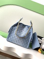 Chanel Medium Cruise 25C Bag Blue Denim Hobo 40x30x15cm - 4