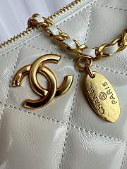 Chanel Large Hobo Bag Lambskin Gold White 32x20x6cm - 6