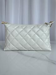 Chanel Large Hobo Bag Lambskin Gold White 32x20x6cm - 5