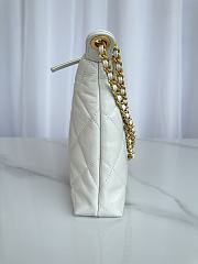Chanel Large Hobo Bag Lambskin Gold White 32x20x6cm - 3