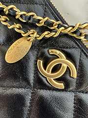 Chanel Large Hobo Bag Lambskin Gold Black 32x20x6cm - 6
