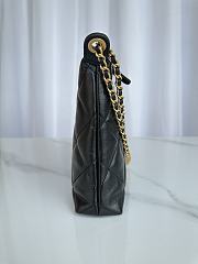 Chanel Large Hobo Bag Lambskin Gold Black 32x20x6cm - 4