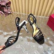 Valentino Ladycrush Sandal Patent Crystals Black 85mm - 5