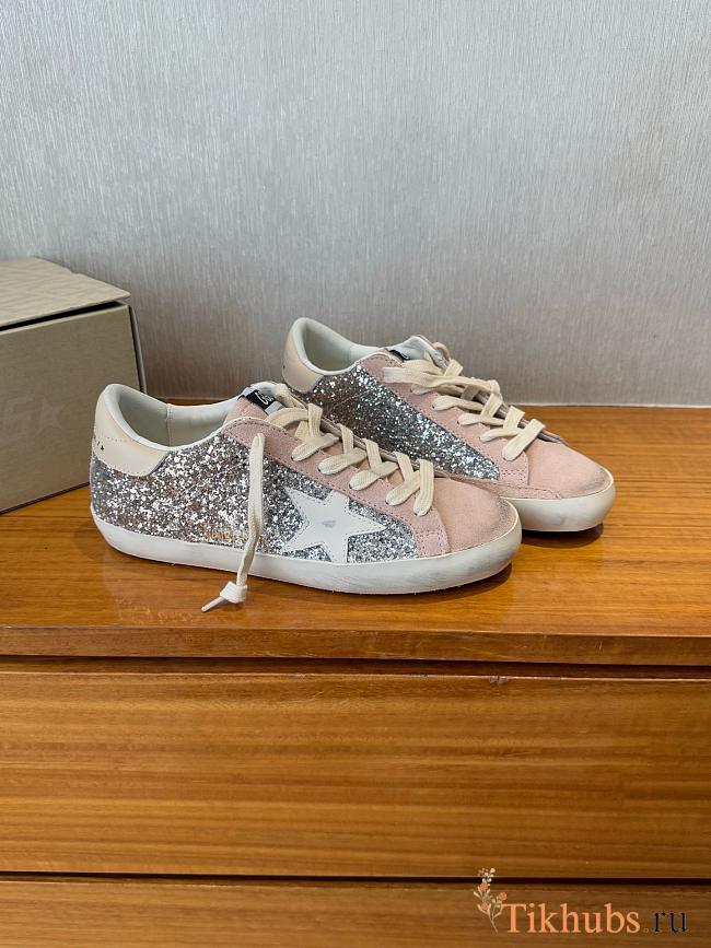 Golden Goose Superstar Glitter Leather Low-Top Sneakers - 1