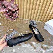 Dior D-Journey Lace-Up Ballet Flat Black - 2