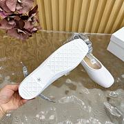 Dior D-Journey Lace-Up Ballet Flat White - 5