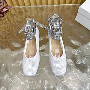 Dior D-Journey Lace-Up Ballet Flat White - 3
