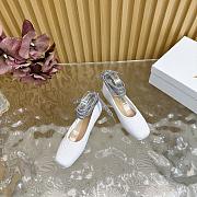 Dior D-Journey Lace-Up Ballet Flat White - 2