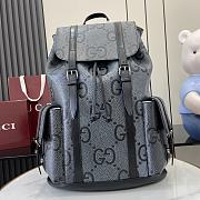Gucci Large Jumbo GG Backpack Grey Black 41x34x12cm - 1