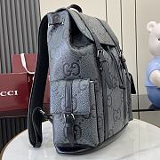 Gucci Large Jumbo GG Backpack Grey Black 41x34x12cm - 3