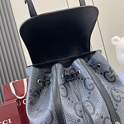 Gucci Large Jumbo GG Backpack Grey Black 41x34x12cm - 2