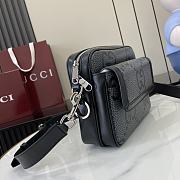 Gucci Small Jumbo GG Crossbody Bag Grey Black 23x19x9.5cm - 5
