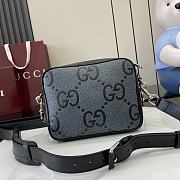Gucci Small Jumbo GG Crossbody Bag Grey Black 23x19x9.5cm - 4