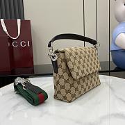 Gucci Small GG Crossbody Bag With Web Beige 19x15x7cm - 6