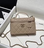 Chanel 25P Top Handle Beige Caviar 19.5x17x5.5cm - 1