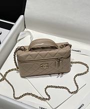 Chanel 25P Top Handle Beige Caviar 19.5x17x5.5cm - 4