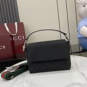 Gucci Small GG Crossbody Bag With Web Black 19x15x7cm - 1