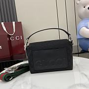 Gucci Small GG Crossbody Bag With Web Black 19x15x7cm - 5