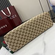 Gucci Medium GG Crossbody Bag With Web Beige 36x25x12cm - 3