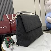 Gucci Medium GG Crossbody Bag With Web Black 36x25x12cm - 4