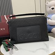 Gucci Medium GG Crossbody Bag With Web Black 36x25x12cm - 2