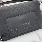 Gucci Medium GG Crossbody Bag With Web Black 36x25x12cm - 3