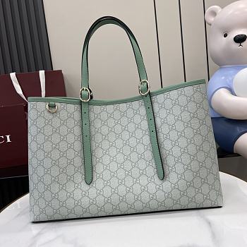 Gucci GG Emblem Medium Tote Bag Green 38x25x15cm