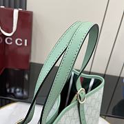 Gucci GG Emblem Medium Tote Bag Green 38x25x15cm - 6