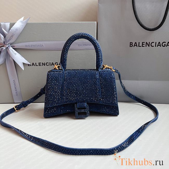Balenciaga Mini Hourglasse Bag Blue 19x8x13cm - 1