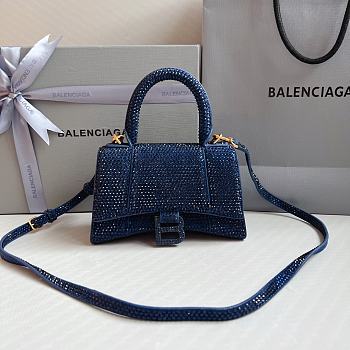 Balenciaga Mini Hourglasse Bag Blue 19x8x13cm