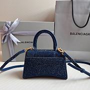 Balenciaga Mini Hourglasse Bag Blue 19x8x13cm - 4