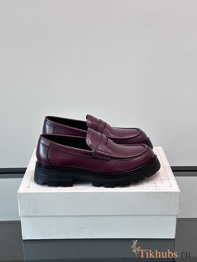 Alexander McQueen Red Wine Loafer - 1