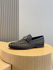 Fendi O'Lock Loafers Fabric Brown - 4