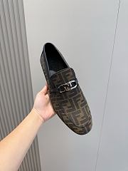 Fendi O'Lock Loafers Fabric Brown - 2