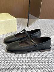 The Row Square T-Strap Flat Black - 3