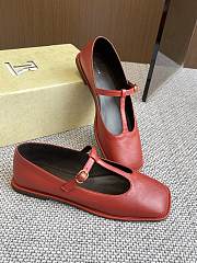 The Row Square T-Strap Flat Red - 5