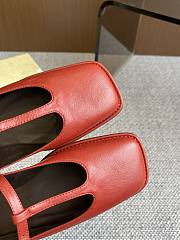 The Row Square T-Strap Flat Red - 2