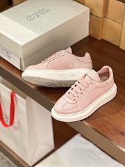 Alexander McQueen Leather Oversized Retro Pink Sneakers - 5