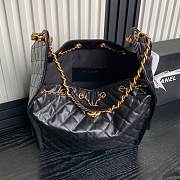 Chanel Medium Cruise 25C Bag Black Lambskin Hobo 40x30x15cm - 6