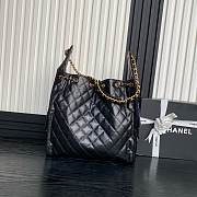 Chanel Medium Cruise 25C Bag Black Lambskin Hobo 40x30x15cm - 5