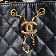 Chanel Medium Cruise 25C Bag Black Lambskin Hobo 40x30x15cm - 2