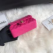 Chanel Small Flap Bag Fuchsia Pink Gold Lambskin 20cm - 6