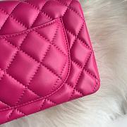 Chanel Small Flap Bag Fuchsia Pink Gold Lambskin 20cm - 4