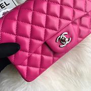 Chanel Small Flap Bag Fuchsia Pink Silver Lambskin 20cm - 2