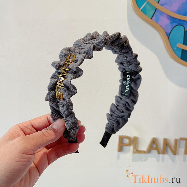 Chanel Grey Headband - 1