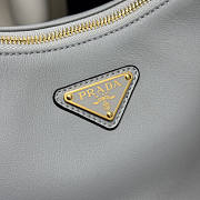 Prada Aimee Medium Leather Shoulder Bag Blue 31x18x10cm - 2