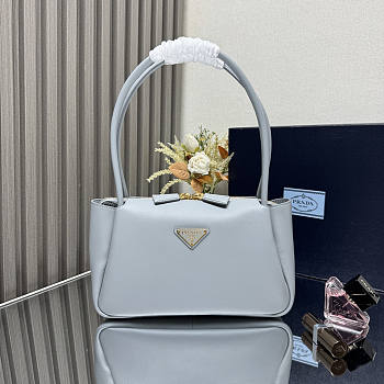 Prada Medium Leather Blue Shoulder Bag 28x18x11cm