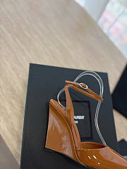 YSL La Scandale Wedges Patent Leather 10.5cm - 5