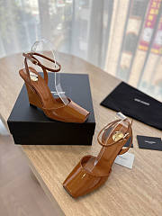 YSL La Scandale Wedges Patent Leather 10.5cm - 2