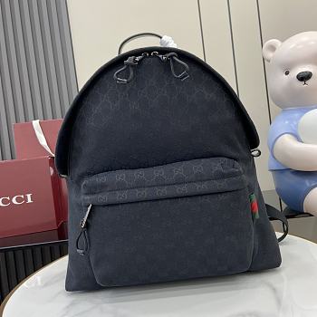Gucci Medium GG Backpack With Web Black 36x42x21cm